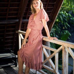 Dressbarn - Polka Dot Wrap Dress